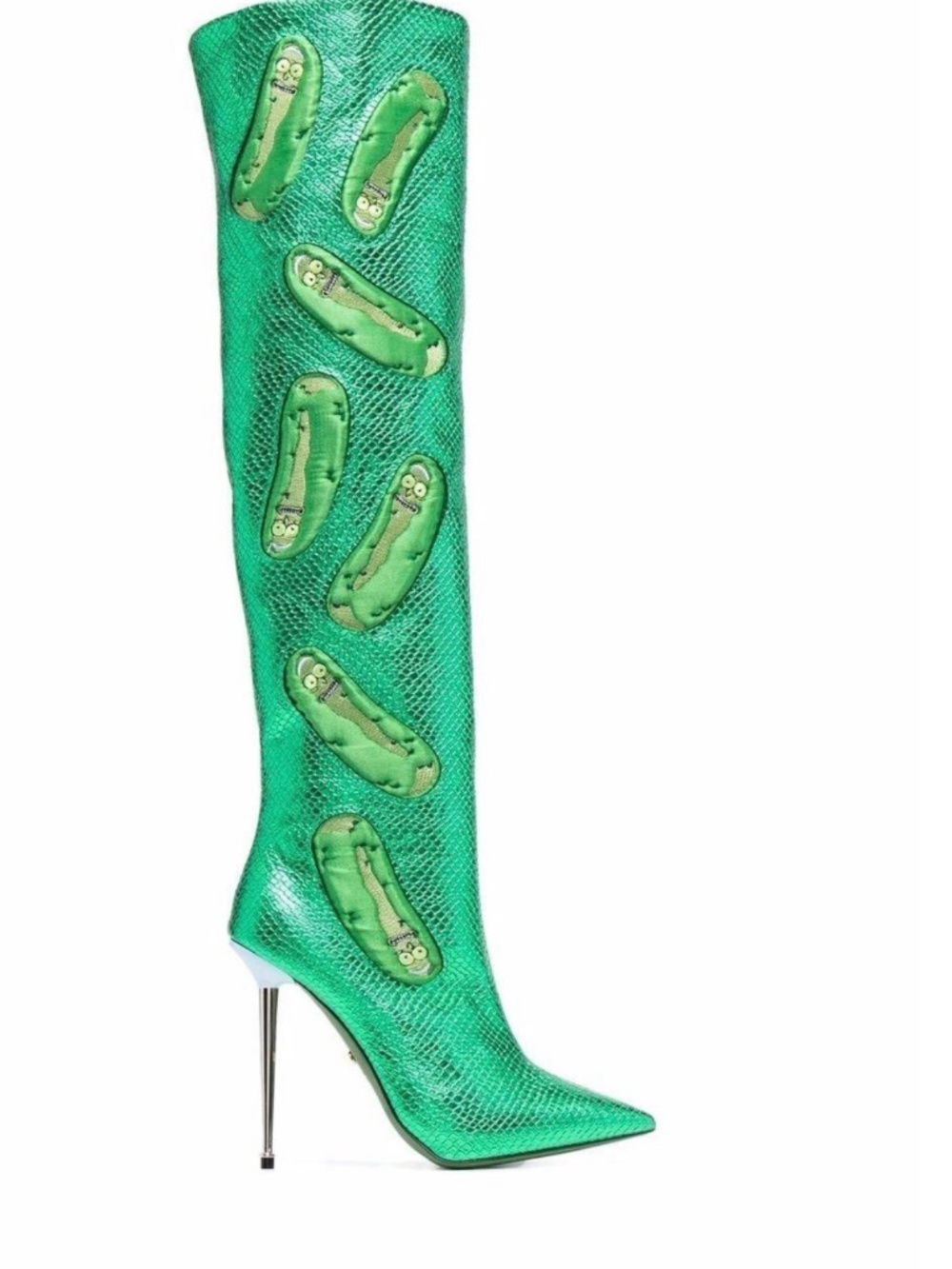 RARE GCDS x Rick and Morty Pickle Rick Italian Runway Boots